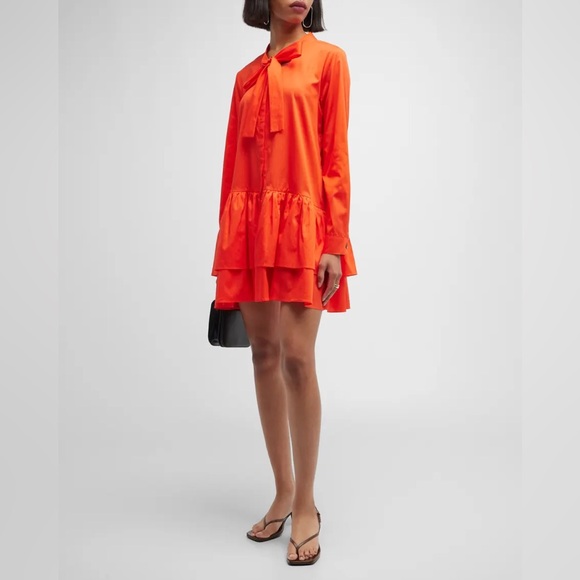 Harshman Coral Ruffle Dress Laverne